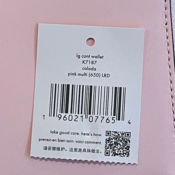 Kate Spade Colada Pineapple Large Continental Zip Around Wallet Pink - Picture 5 of 6